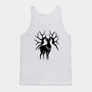 Golden Deer (Black & White) Tank Top